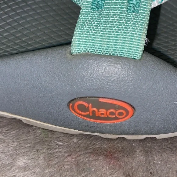1229 Chaco Women's Aqua and Gray Sandals - Picture 2 of 9